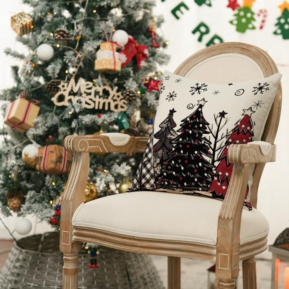 COPY - 4 18''x 18'' Red Christmas Winter Holiday Cushion Case Decoration for So… - Picture 5 of 7